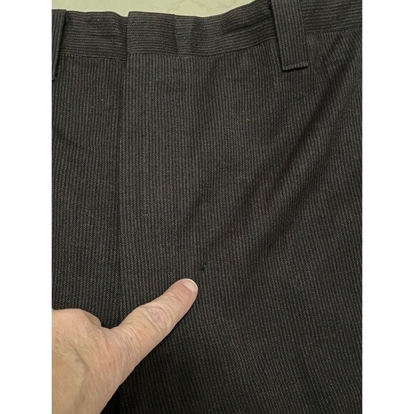 1958 Custom Tailored Siebler Clothes Twill Wool Men’s 37x33 Pants Navy & Brown - Picture 4 of 16